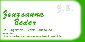 zsuzsanna beder business card